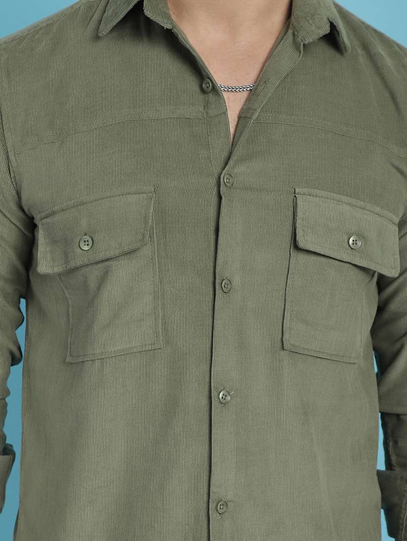 men collared long sleeve casual shirt - 20962821 -  Standard Image - 4