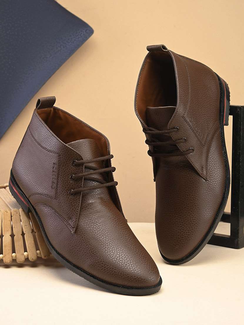 men lace up low ankle boots