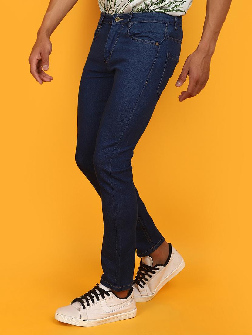 men mid rise plain denim jeans - 20965326 - Standard Image - 1