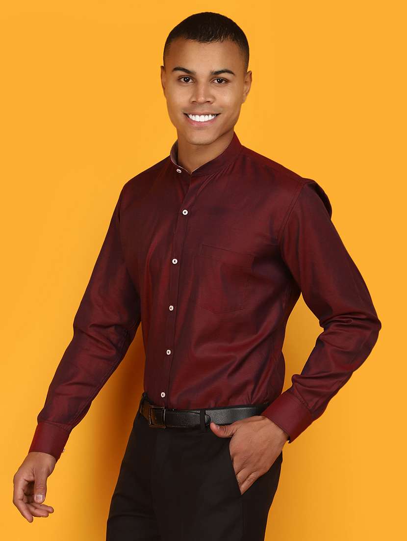 men solid long sleeve formal shirt - 20965377 -  Standard Image - 1