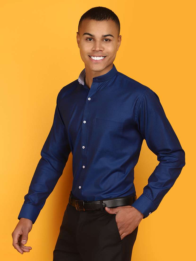 men solid long sleeve formal shirt - 20965378 -  Standard Image - 1
