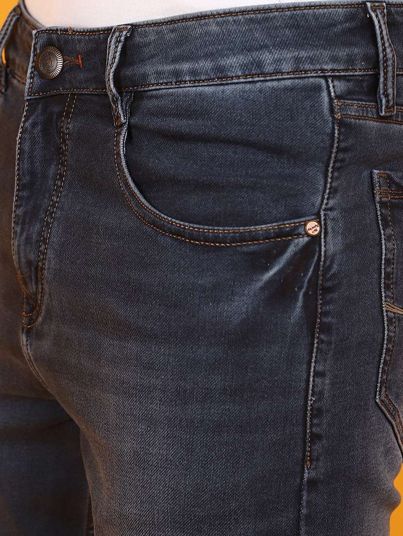 men mid rise washed denim jeans - 20965394 -  Standard Image - 4