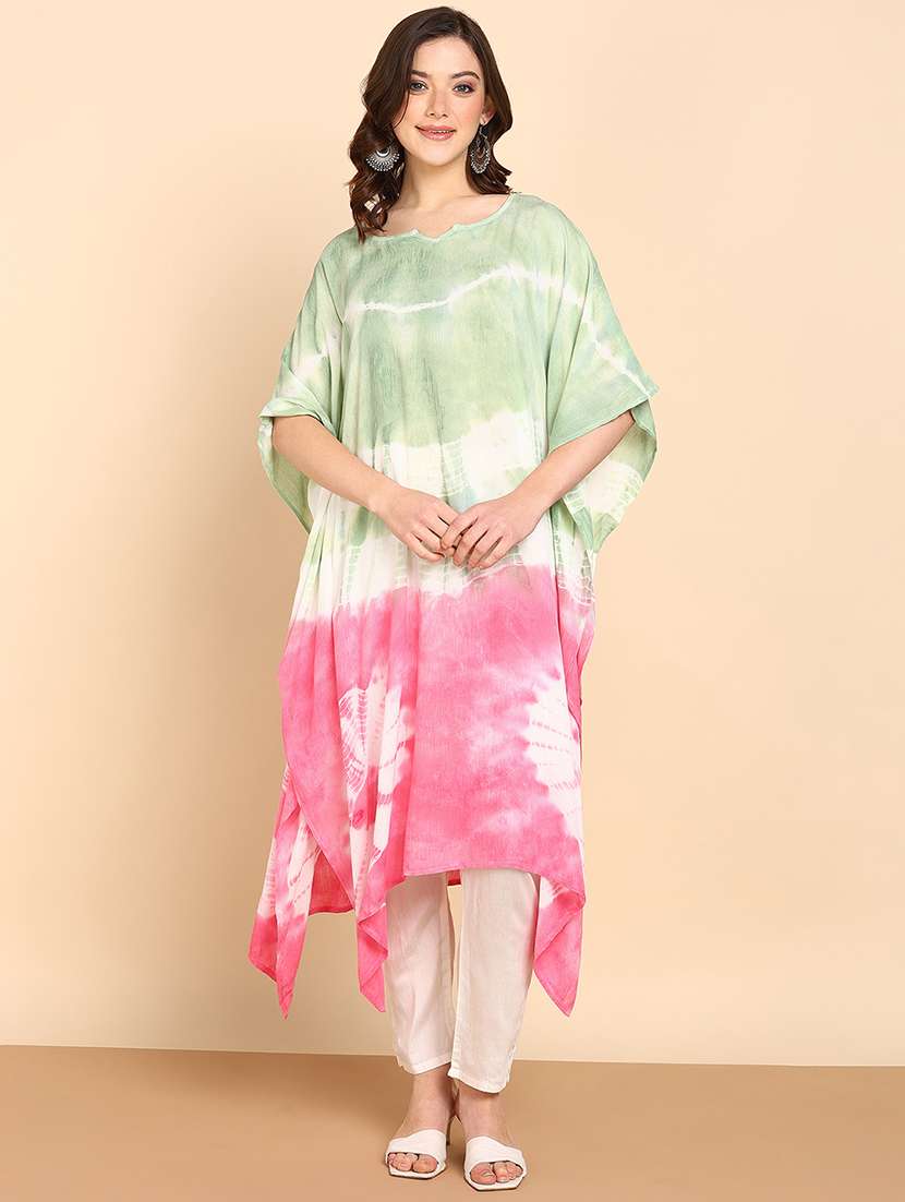 women tie & dye kaftan kurta