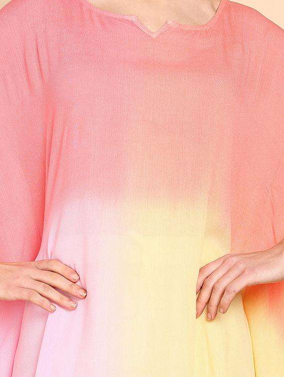 women tie & dye kaftan kurta - 20965506 -  Standard Image - 1