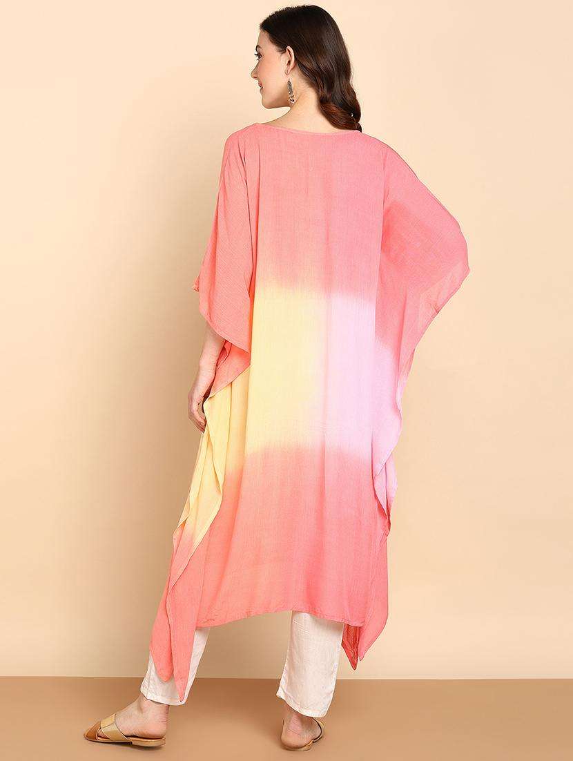 women tie & dye kaftan kurta - 20965506 -  Standard Image - 4