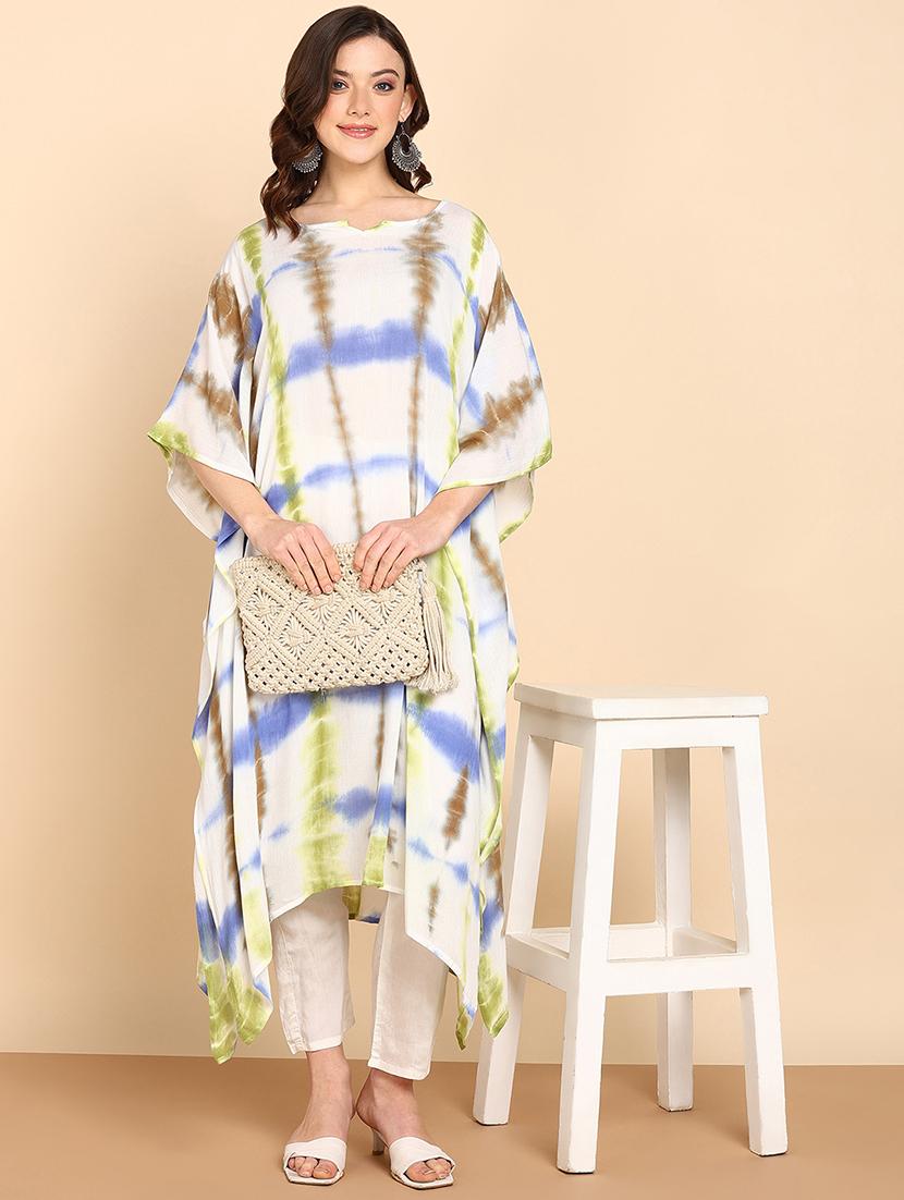 women tie & dye kaftan kurta - 20965507 -  Zoom Image - 0