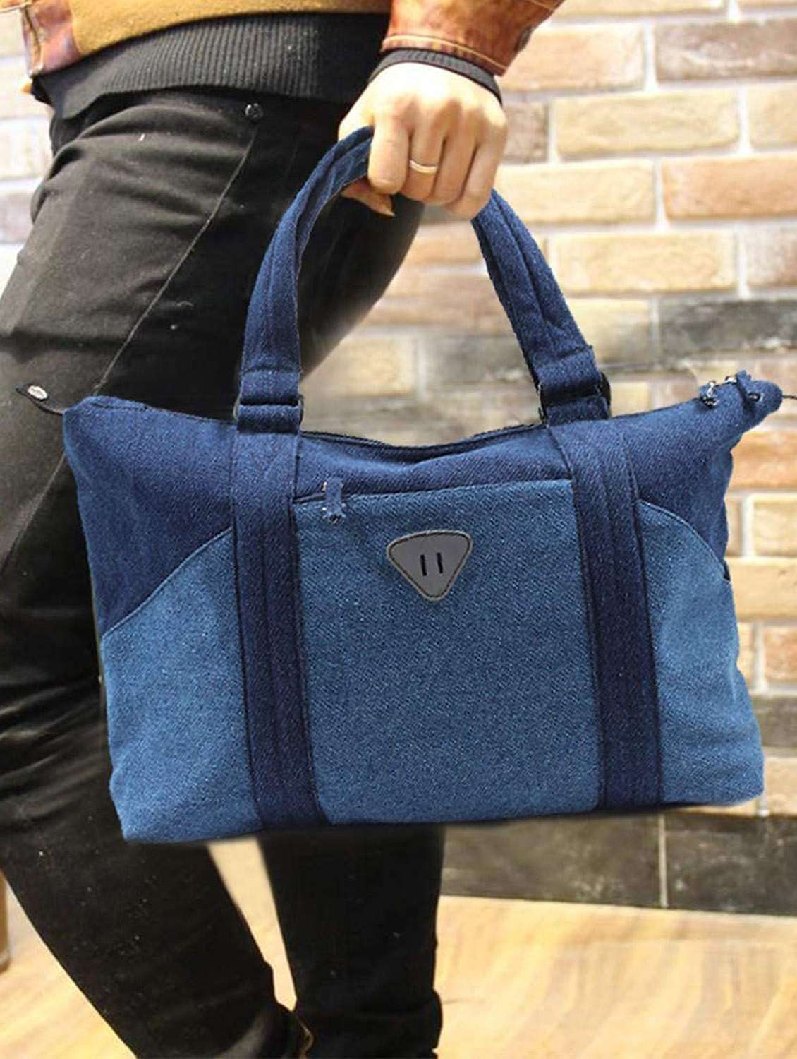 blue canvas handbag - 20965625 -  Standard Image - 6