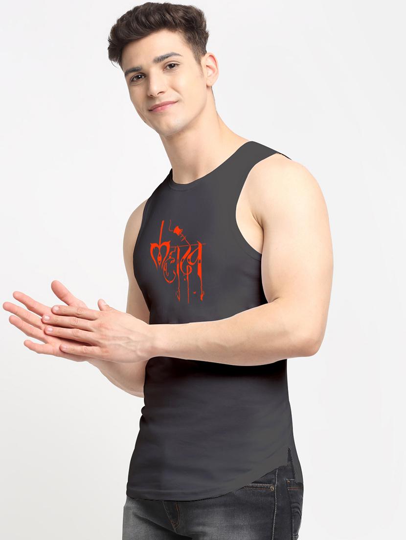 men typographic printed vest - 20965737 - Standard Image - 1