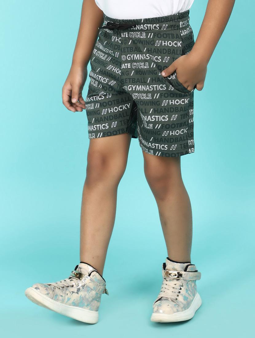 kids mid rise typographic printed shorts  - 20965761 -  Standard Image - 1