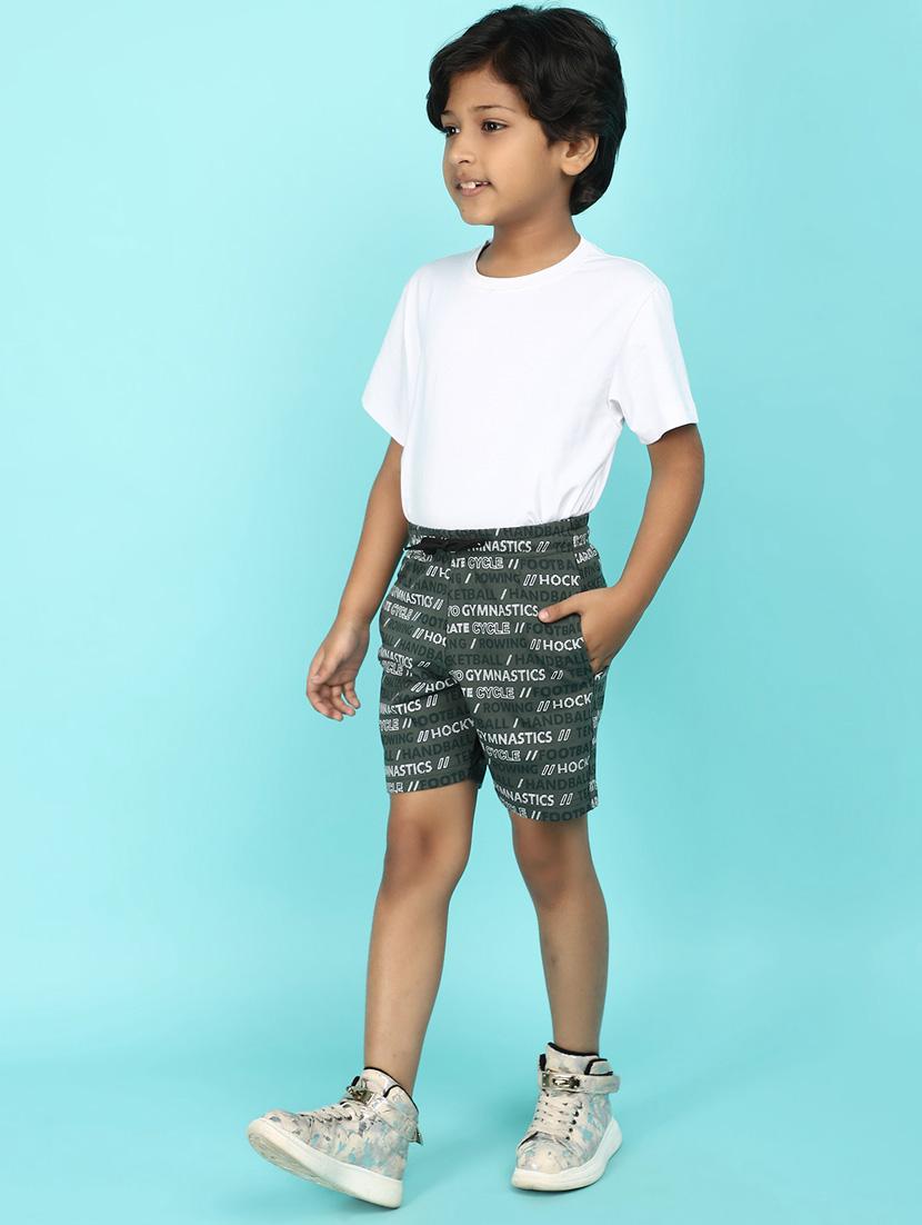 kids mid rise typographic printed shorts - 20965761 - Standard Image - 4
