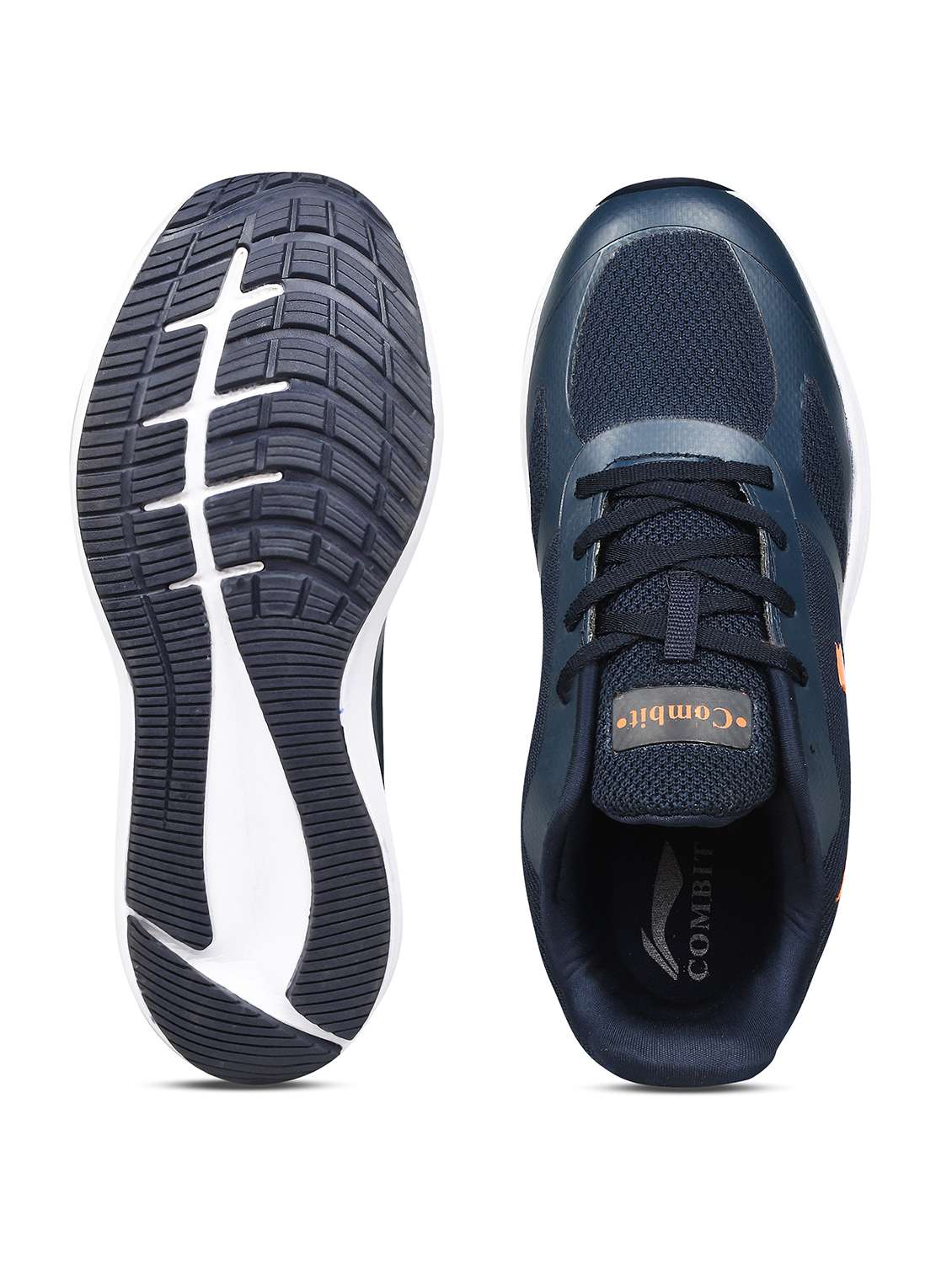solid navy blue detailed lace up sports shoes - 20965824 -  Standard Image - 4