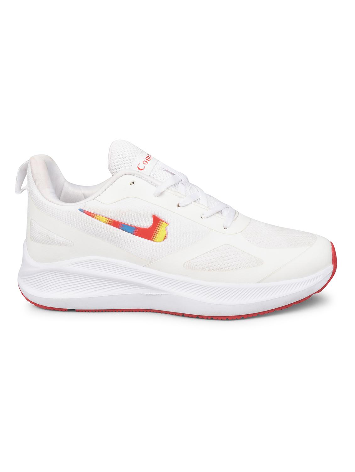 solid white detailed lace up sports shoes - 20965826 - Standard Image - 1
