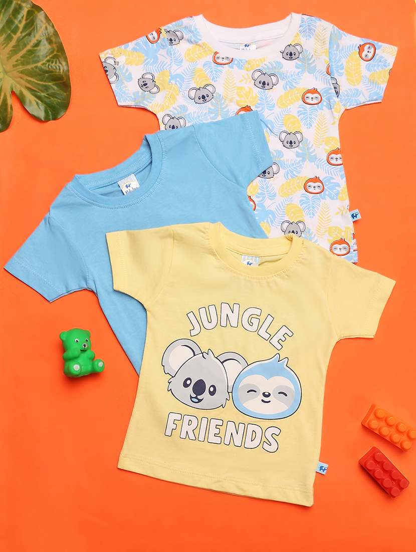 kids pack of 3 cotton t-shirt