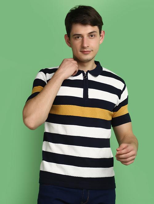 men striped short sleeves t-shirt - 20965876 - Standard Image - 0