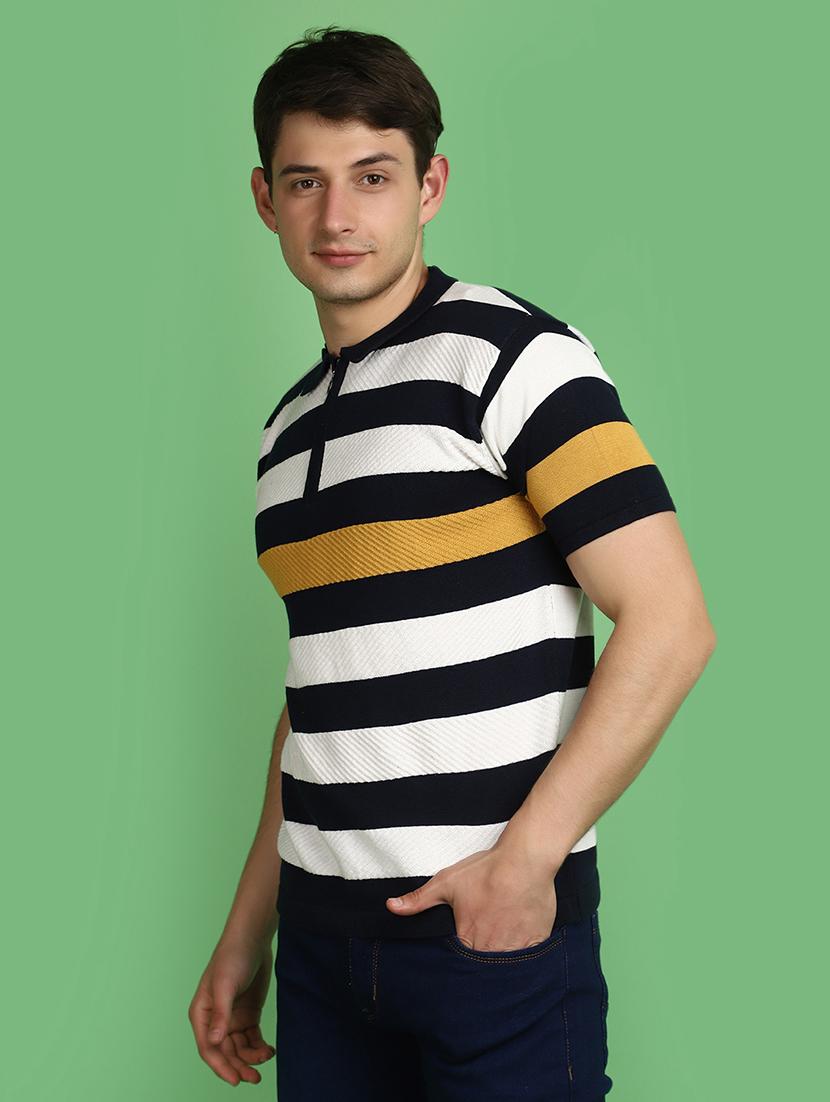 men striped short sleeves t-shirt - 20965876 - Standard Image - 1
