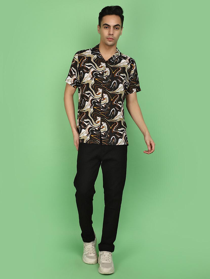 abstract printed casual shirt - 20965882 - Standard Image - 4