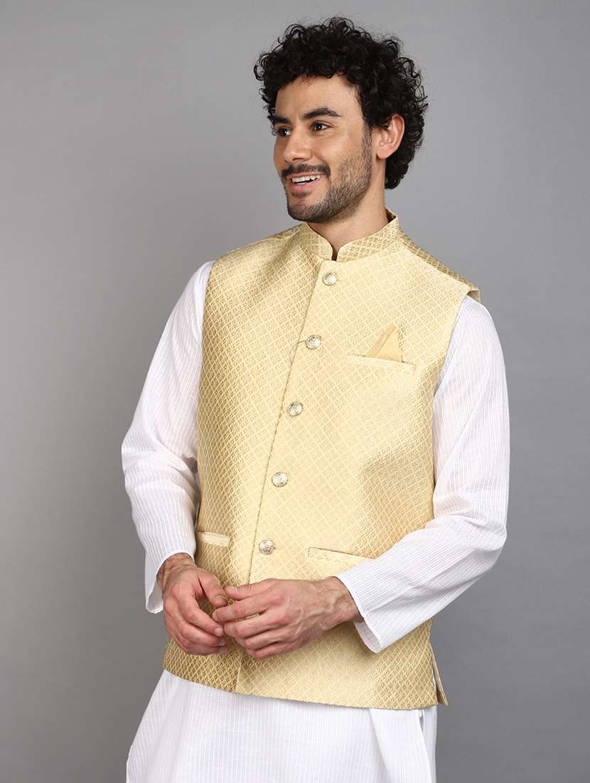men mandarin neck nehru jacket - 20965897 -  Standard Image - 1