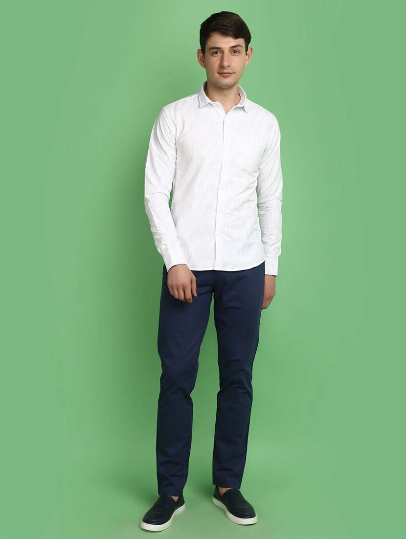 men solid full length chinos  - 20965935 -  Standard Image - 4