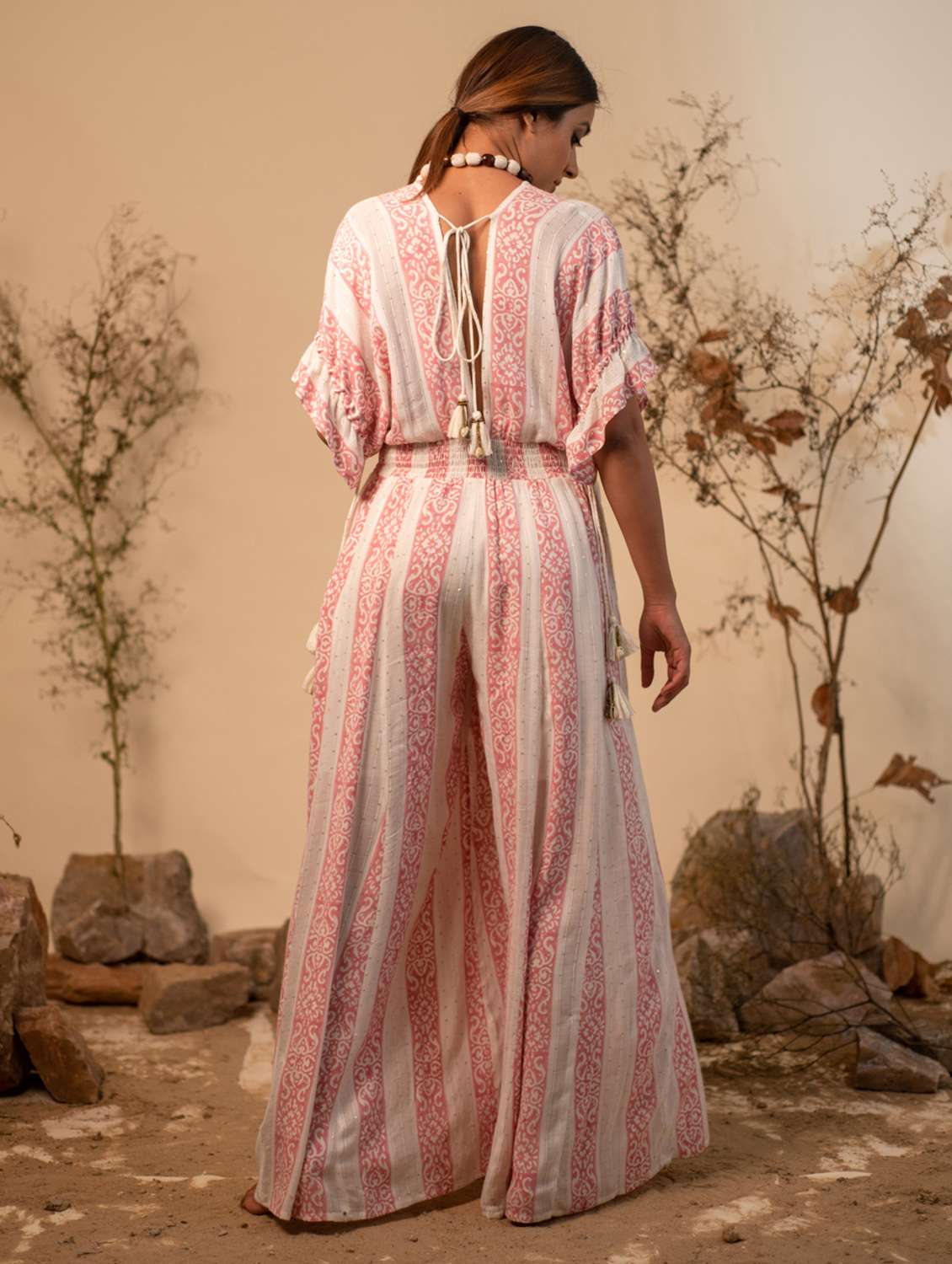 women off white printed full leg jumpsuit - 20966068 -  Standard Image - 1