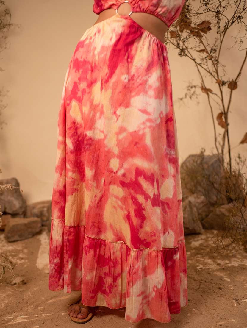women multicolored printed fit & flare dress - 20966116 - Standard Image - 4