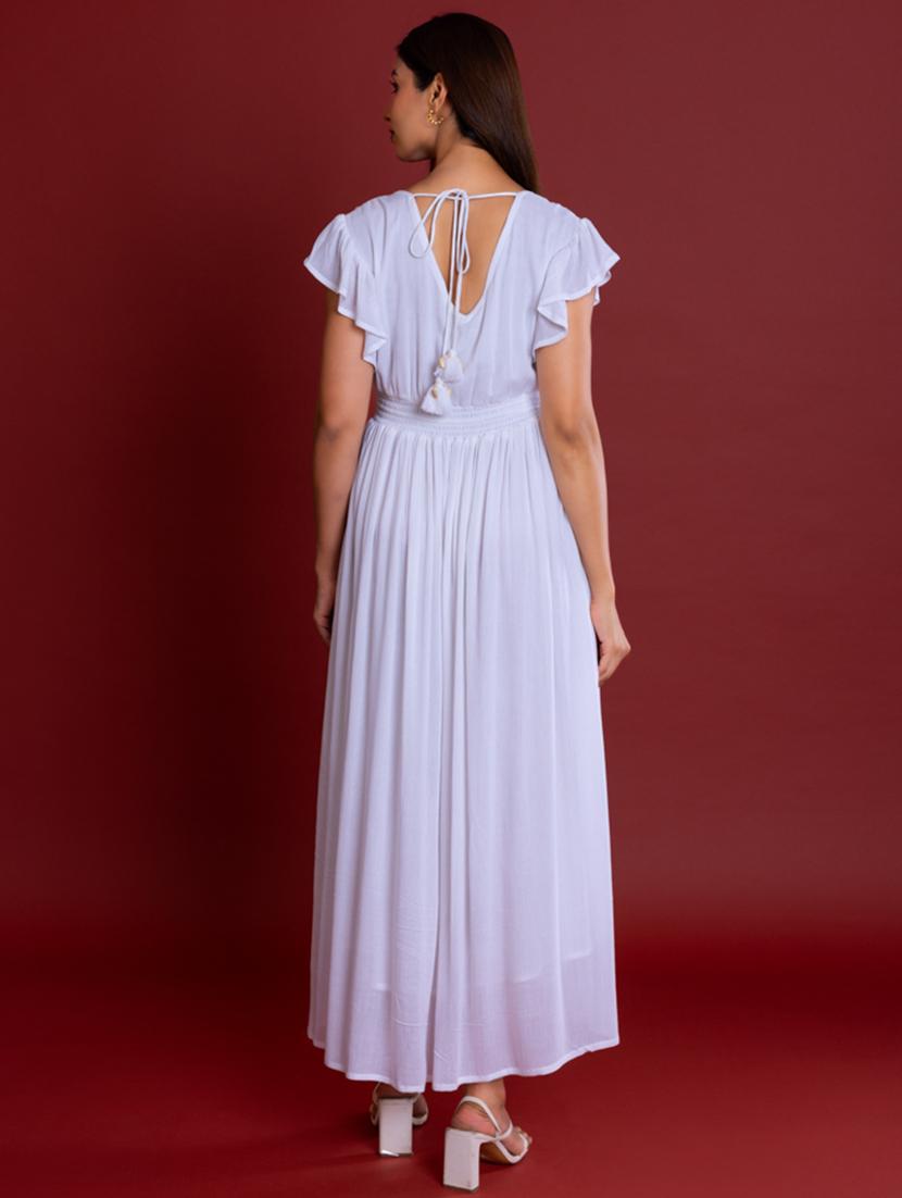 women lavender solid fit & flare dress - 20966124 -  Standard Image - 1