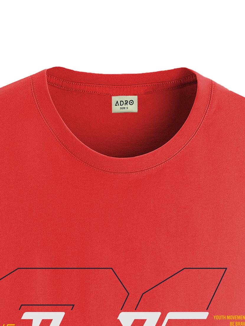 men round neck chest print t-shirt - 20966280 - Standard Image - 4