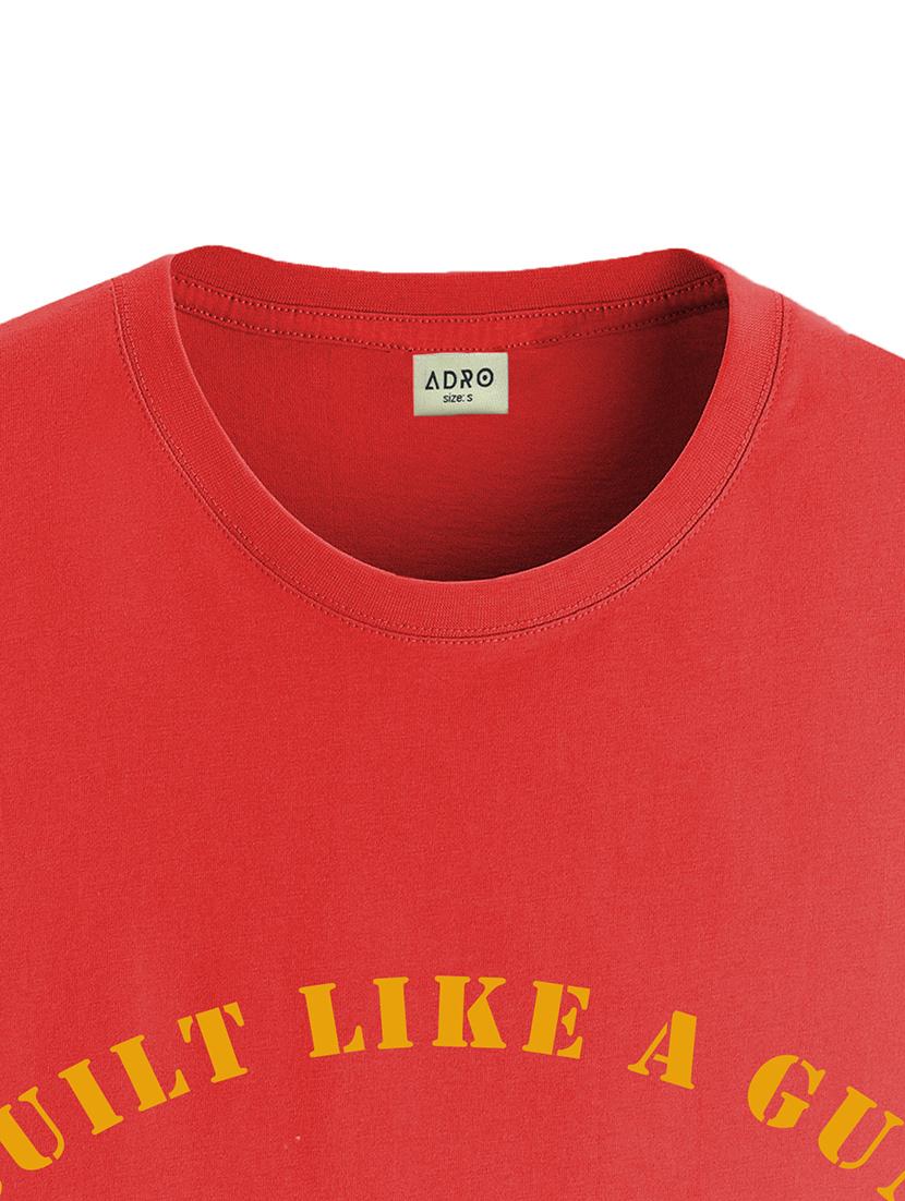 men round neck front print t-shirt - 20966300 - Standard Image - 4