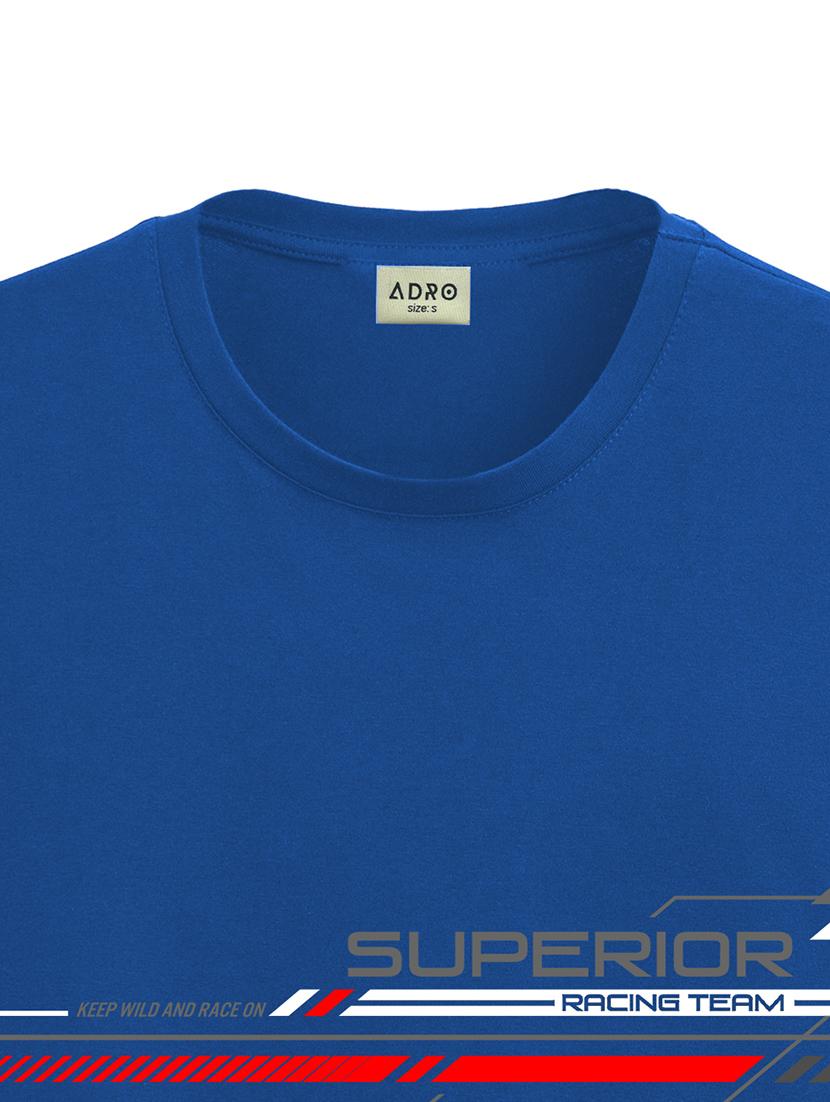 men round neck chest print t-shirt - 20966498 - Standard Image - 4