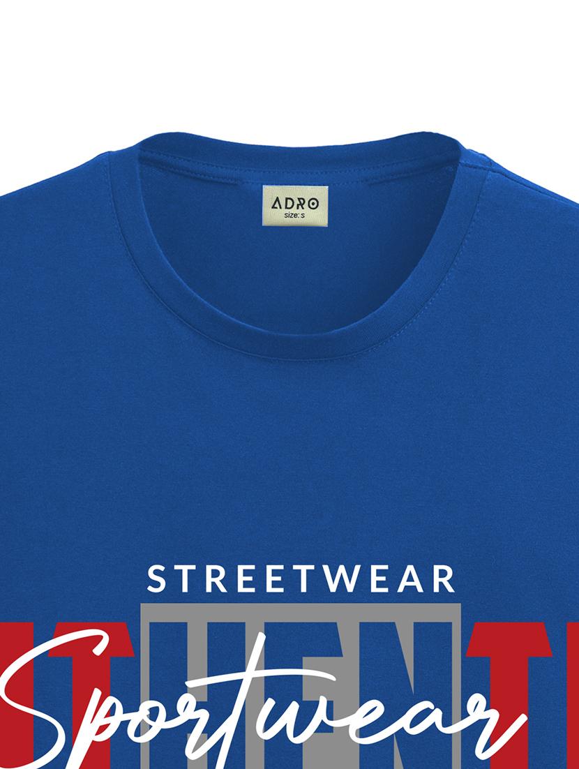 men round neck chest print t-shirt - 20966510 - Standard Image - 4