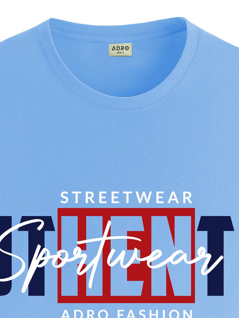 men round neck chest print t-shirt - 20966511 - Standard Image - 4