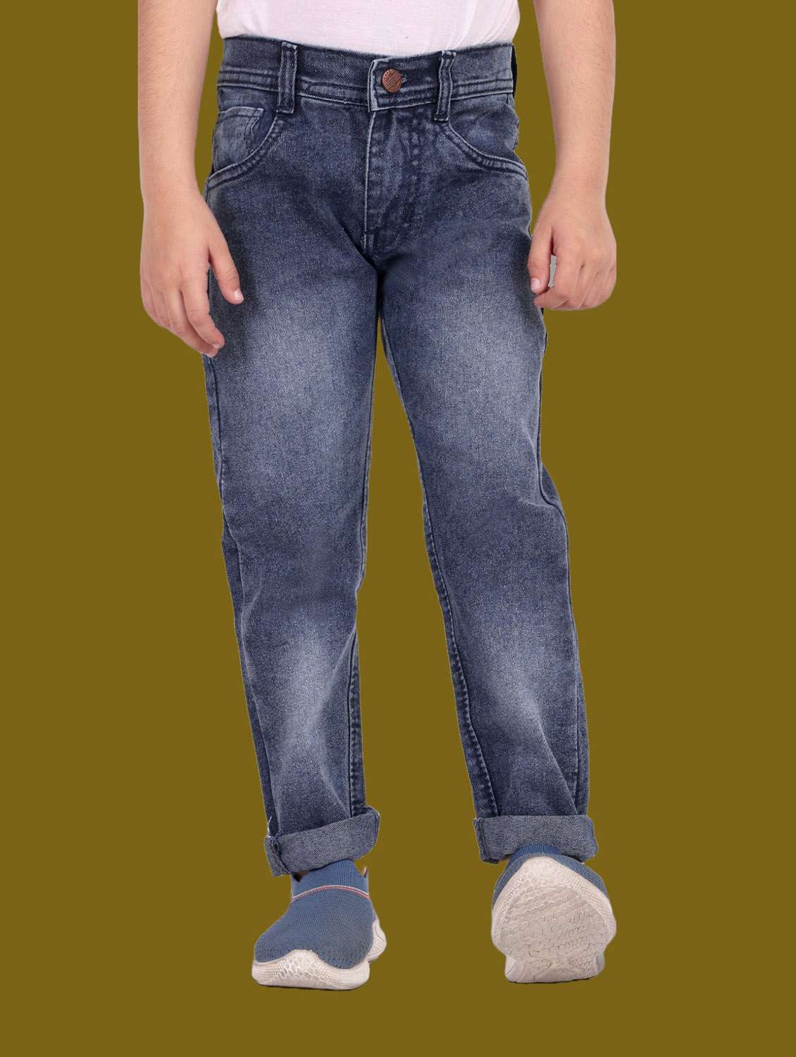 boys slim fit denim washed jeans