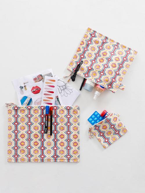 pack of 3 printed pouches - 20967590 - Standard Image - 0