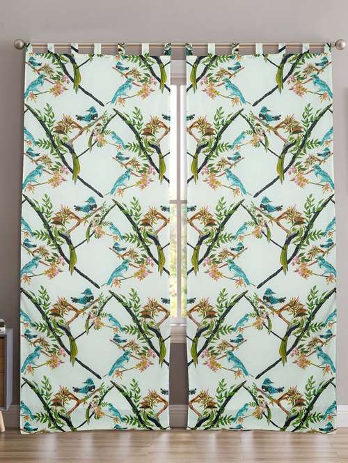 printed curtains for living & bed rooms (pack of 2) - 20967619 -  Standard Image - 0