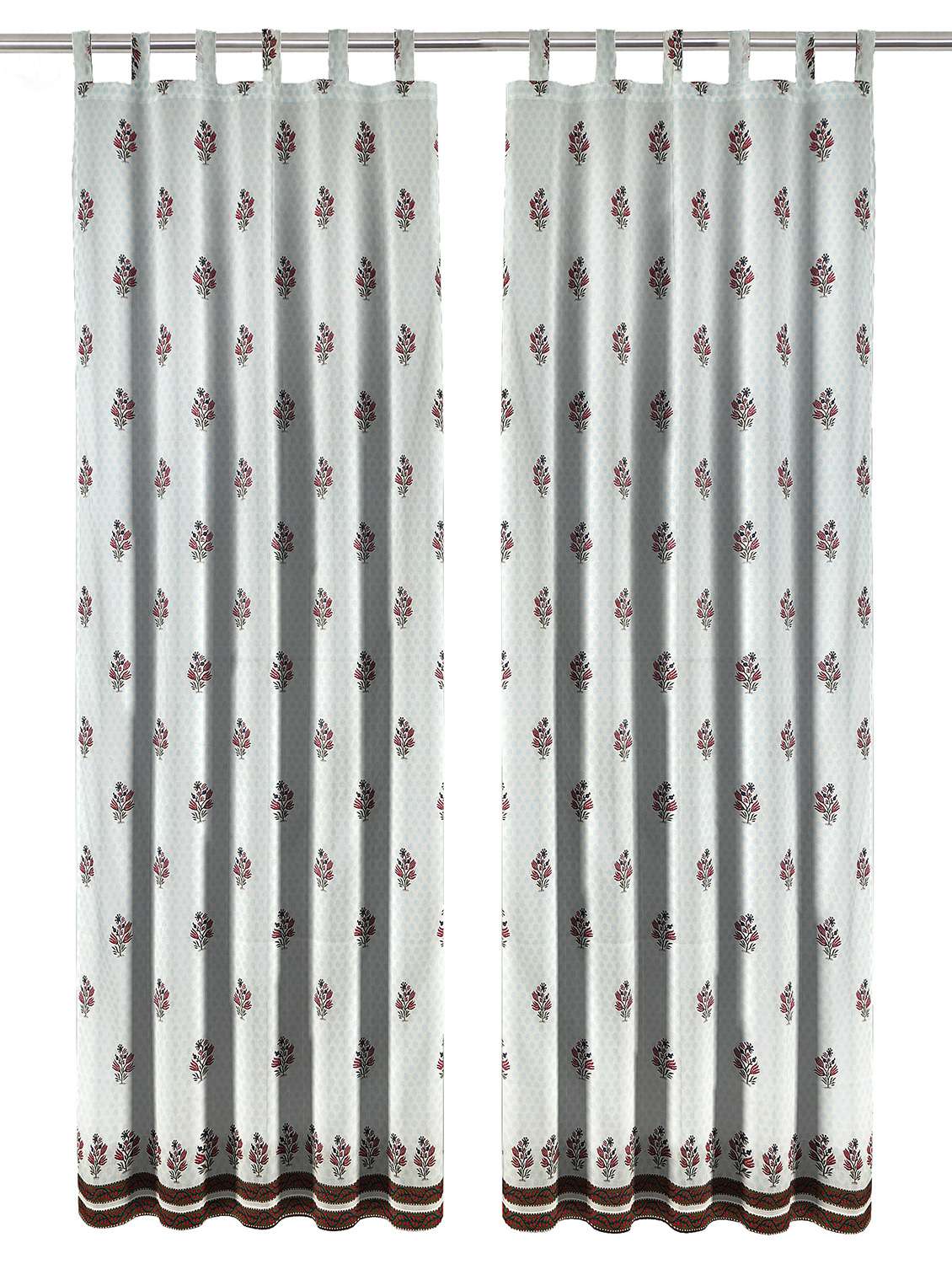 printed curtains for living & bed rooms (pack of 2)
