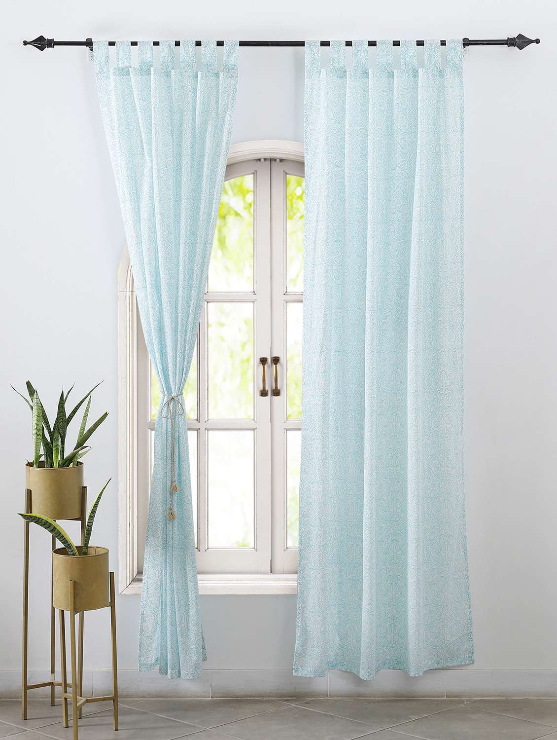 printed curtains for living & bed rooms (pack of 2)