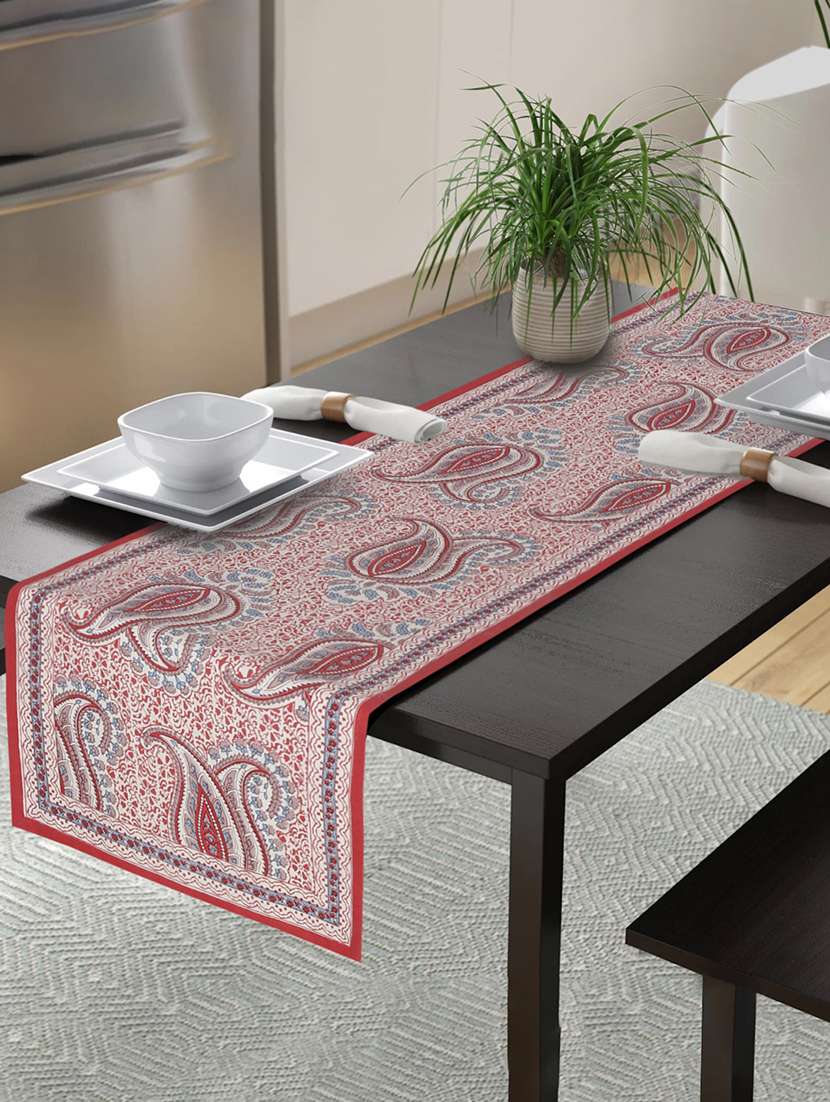 printed cotton table runners