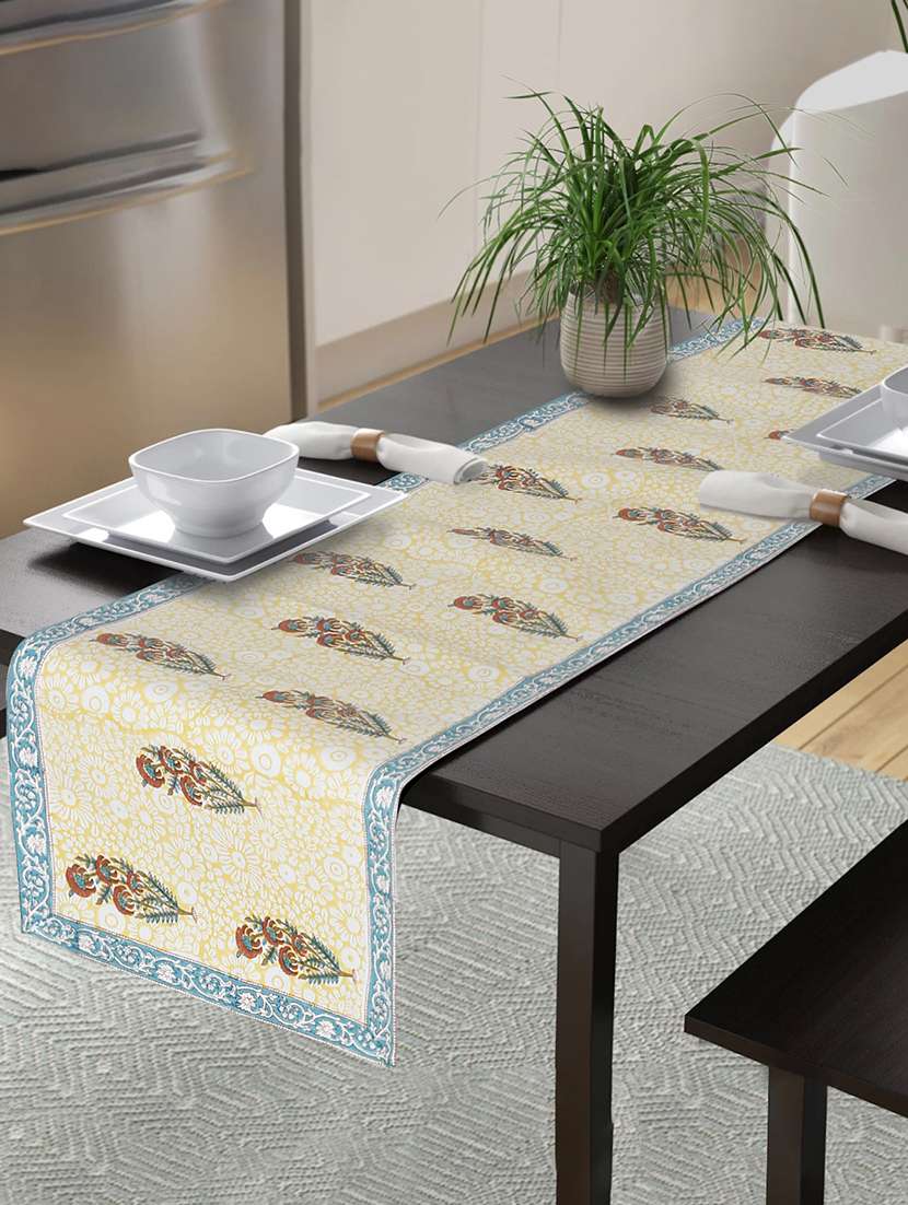 printed cotton table runners