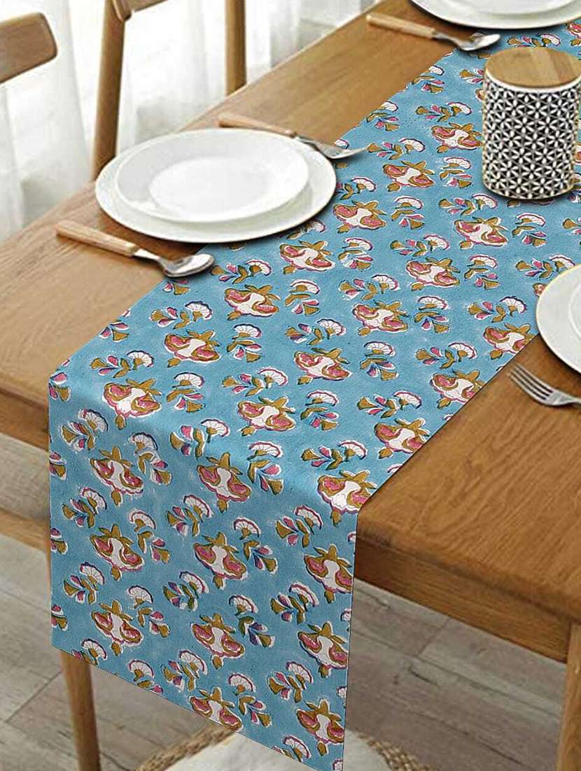 printed cotton table runners