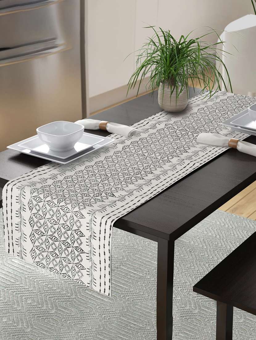 printed cotton table runners