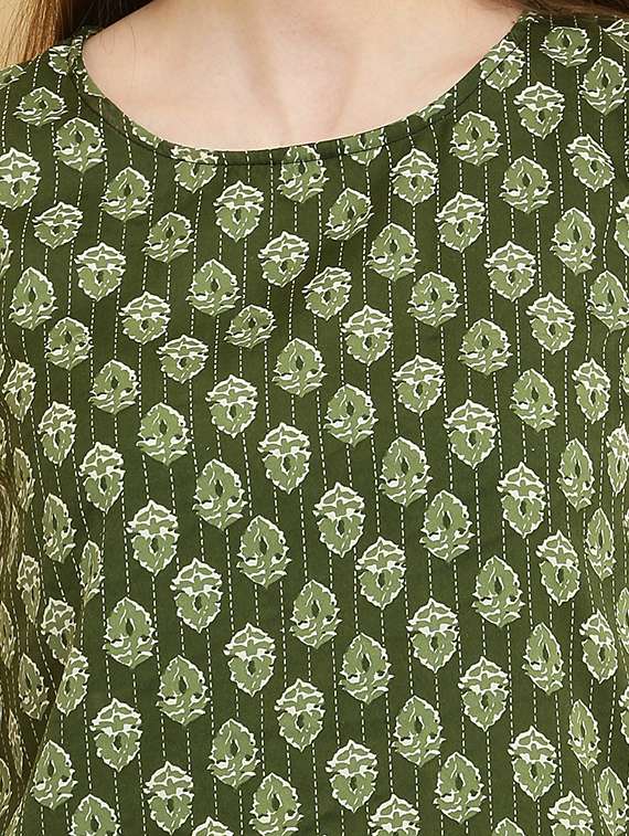 women round neck printed shorts nightwear set - 20968022 -  Standard Image - 4