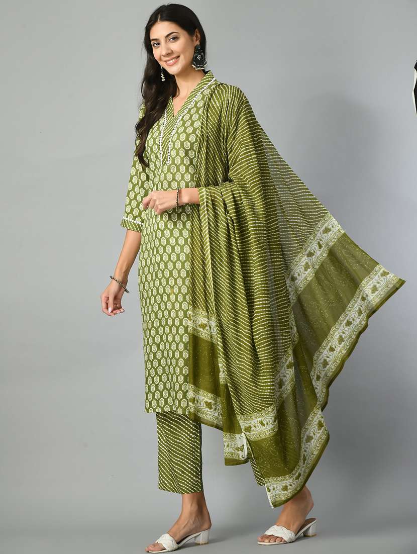 women three quarter sleeve suit set - 20968624 -  Standard Image - 1