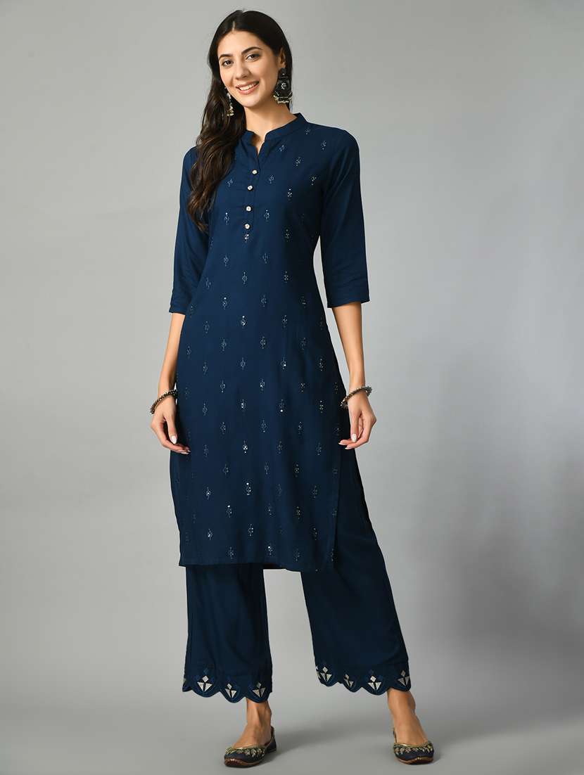 women embroidered rayon suit set - 20968625 -  Standard Image - 1