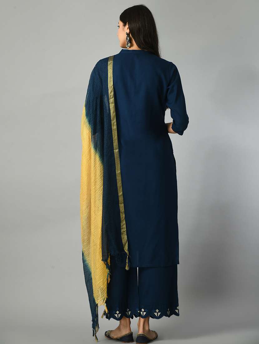 women embroidered rayon suit set - 20968625 -  Standard Image - 4