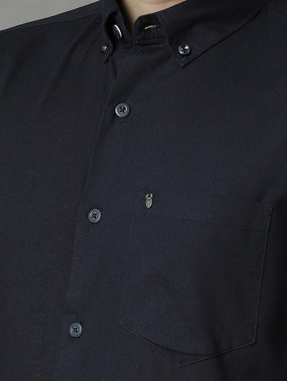 navy blue cotton formal shirt - 20968706 -  Standard Image - 4