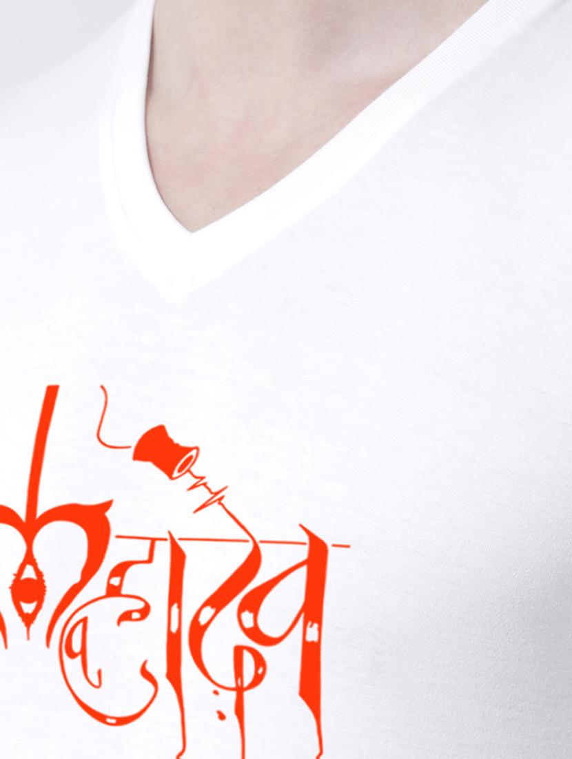 men v-neck chest printed t-shirt - 20968837 - Standard Image - 4