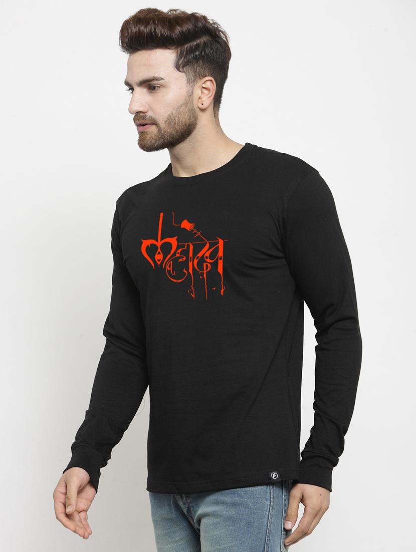 men round neck chest printed t-shirt - 20968856 - Standard Image - 1