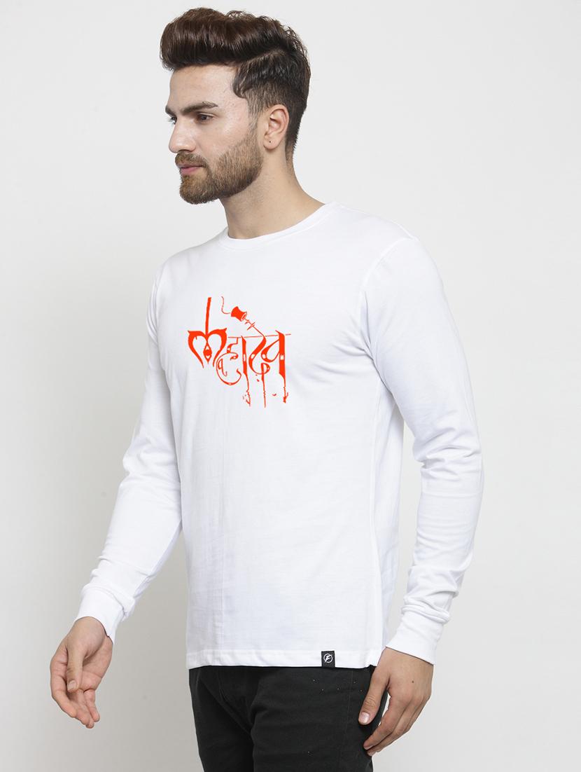 men round neck chest printed t-shirt - 20968857 - Standard Image - 1