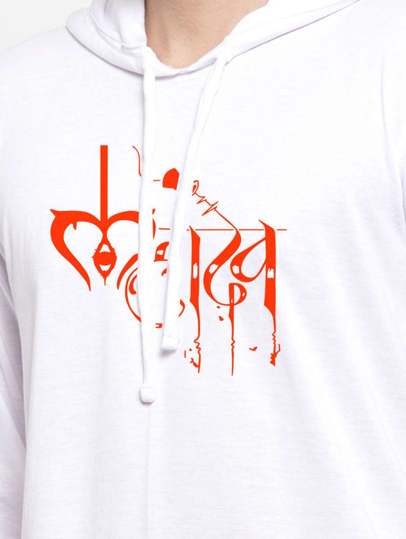 men hood neck chest printed t-shirt - 20968866 - Standard Image - 4