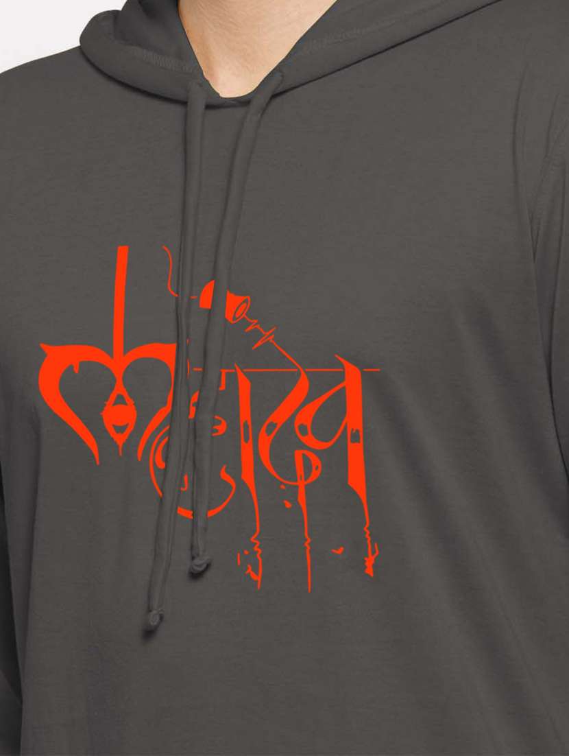 men hood neck chest printed t-shirt - 20968872 - Standard Image - 4