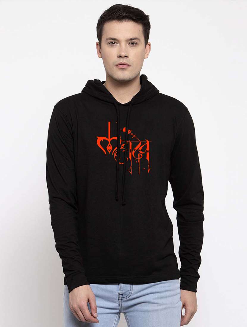 men hood neck chest printed t-shirt - 20968873 - Zoom Image - 0